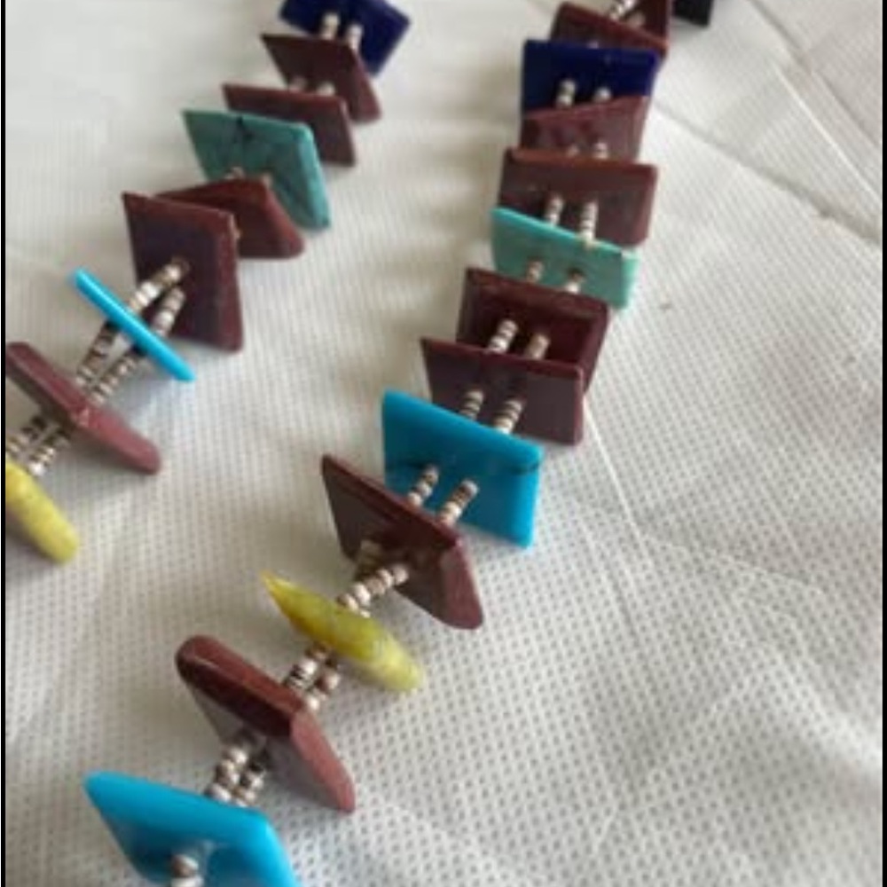 Navajo and Zuni Native American necklaces from New Mexico